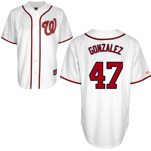 Gio Gonzalez #47 mlb Jersey-Washington Nationals Women's Authentic Home White Cool Base Baseball Jersey